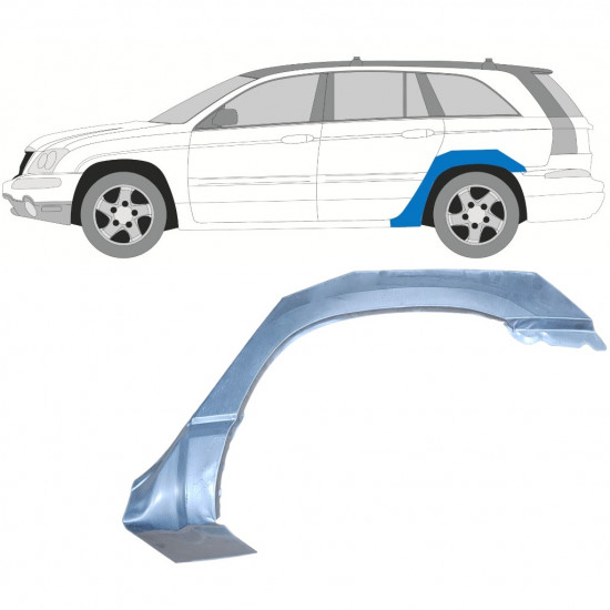 Reparatiepaneel achterspatbord voor Chrysler Pacifica 2003-2007 / Links 7670