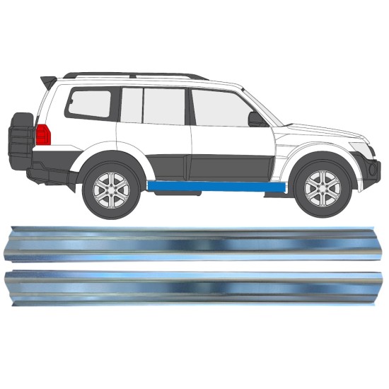 Reparatie dorpel voor Mitsubishi Pajero 2006-2021 / Links + Rechts / Set 16351