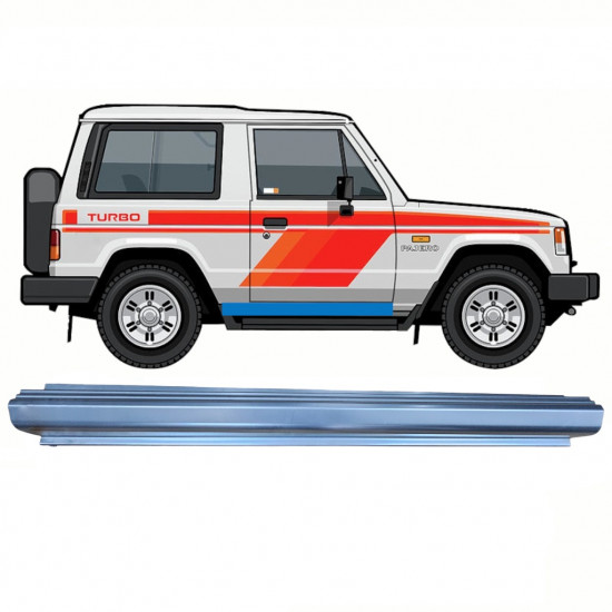 Reparatie dorpel voor Mitsubishi Pajero 1982-1992 / Links = Rechts (symmetrisch) 8697