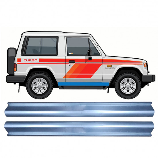 Reparatie dorpel voor Mitsubishi Pajero 1982-1992 / Set 11360