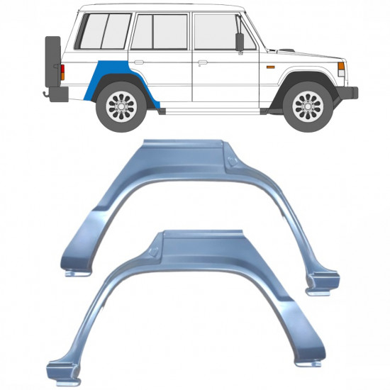 Reparatiepaneel achterspatbord voor Mitsubishi Pajero 1982-1992 / Links + Rechts / Set 9631