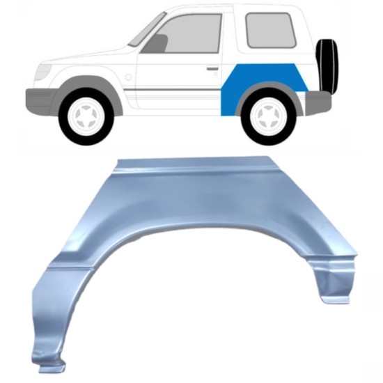Reparatiepaneel achterspatbord voor Mitsubishi Pajero 1991-2001 / Links 15126