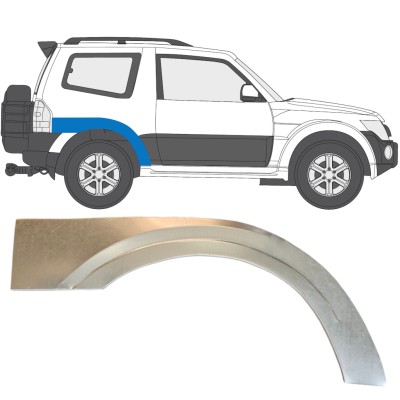 Reparatiepaneel achterspatbord voor Mitsubishi Pajero 2006-2021 / Rechts 14837