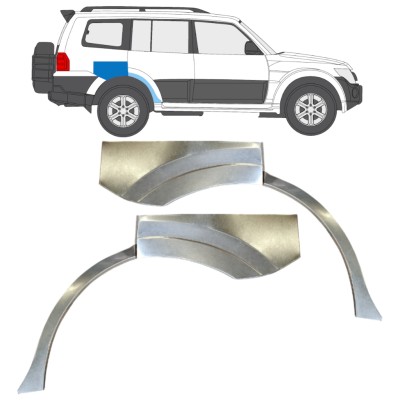 Reparatiepaneel achterspatbord voor Mitsubishi Pajero 2006-2021 / Links + Rechts / Set 14842
