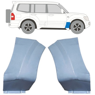 Reparatiepaneel voorspatbord voor Mitsubishi Pajero 1999-2006 / Links + Rechts / Set 16903