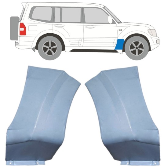 Reparatiepaneel voorspatbord voor Mitsubishi Pajero 1999-2006 / Links + Rechts / Set 16903
