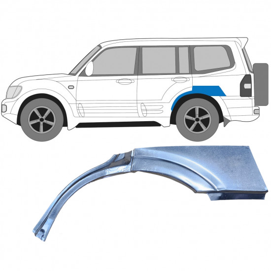 Reparatiepaneel achterspatbord voor Mitsubishi Pajero 1999-2006 / Links 7208