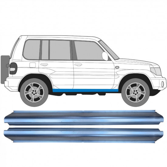 Reparatie dorpel voor Mitsubishi Pajero Pinin 1998-2007 / Set 11363