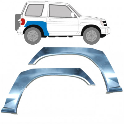 Reparatiepaneel achterspatbord voor Mitsubishi Pajero Pinin 1998-2007 / Links + Rechts / Set 9204