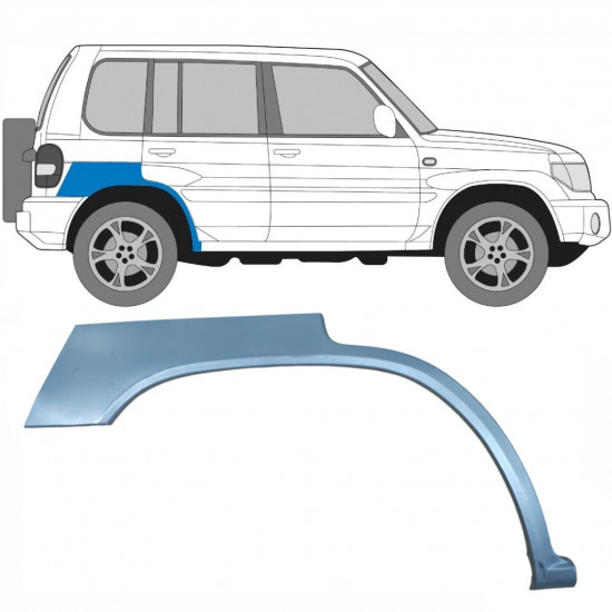 Reparatiepaneel achterspatbord voor Mitsubishi Pajero Pinin 1998-2007 / Rechts 5132