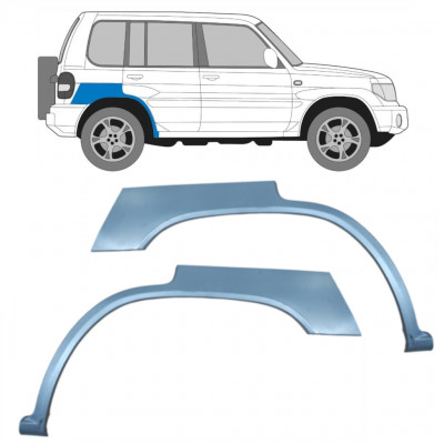 Reparatiepaneel achterspatbord voor Mitsubishi Pajero Pinin 1998-2007 / Links + Rechts / Set 10452