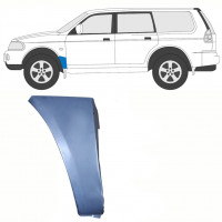 Reparatiepaneel voorste spatbord onderste deel achter wiel voor Mitsubishi Pajero Sport 1996-2008 / Links 8457