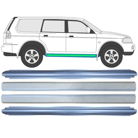 Frontruderamme voor Mitsubishi Pajero Sport 1996-2008 / Links + Rechts / Set 14874 Frontruderamme voor Mitsubishi Pajero Sport 1996-2008 / Links + Rechts / Set 14874