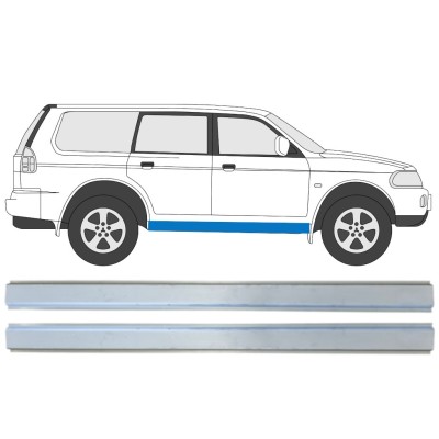 Binnenste reparatie dorpel voor Mitsubishi Pajero Sport 1996-2008 / Links + Rechts / Set 14872
