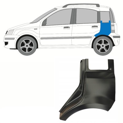 Reparatiepaneel achterspatbord voor Fiat Panda 2003-2012 / Links 10752