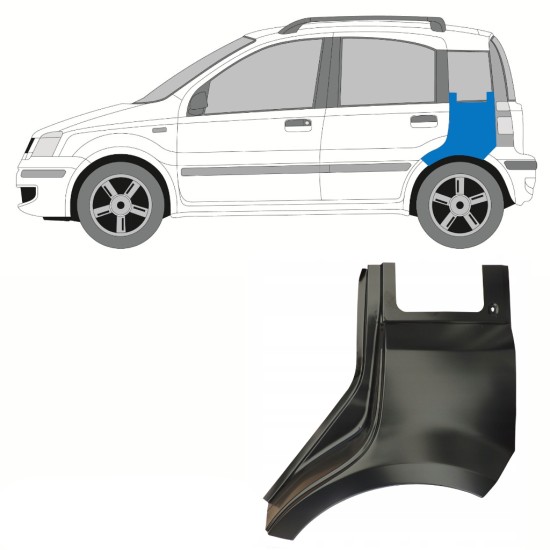 Reparatiepaneel achterspatbord