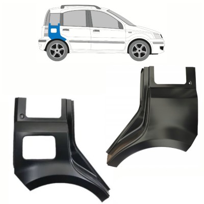 Reparatiepaneel achterspatbord voor Fiat Panda 2003-2012 / Links + Rechts / Set 10753