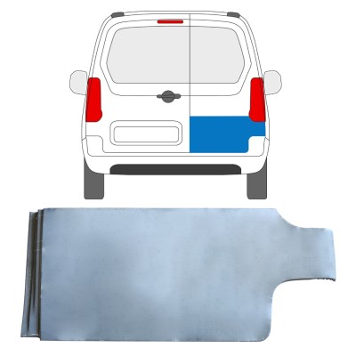 Reparatie plaatwerk achterste deuren voor Citroen Berlingo 2008-2018 / Rechts 15212