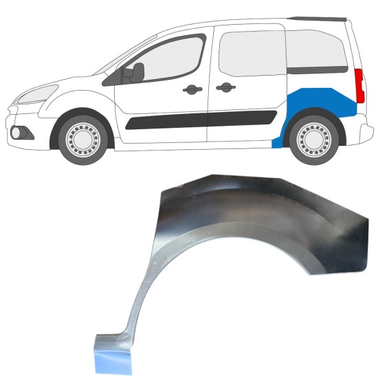 Reparatiepaneel achterspatbord voor Peugeot Partner 2008-2018 / Links 15866