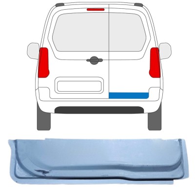 Binnen reparatiepaneel achterste deuren voor Citroen Berlingo 2008-2018 / Rechts 16909