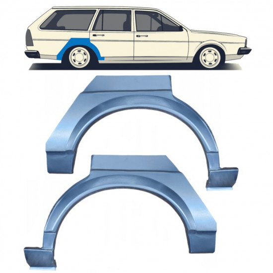 Reparatiepaneel achterspatbord voor VW Passat B2 1980-1988 / Links + Rechts / Set 9605