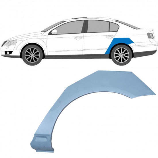 Reparatiepaneel achterspatbord voor VW Passat B6 2005-2010 / Links 11454