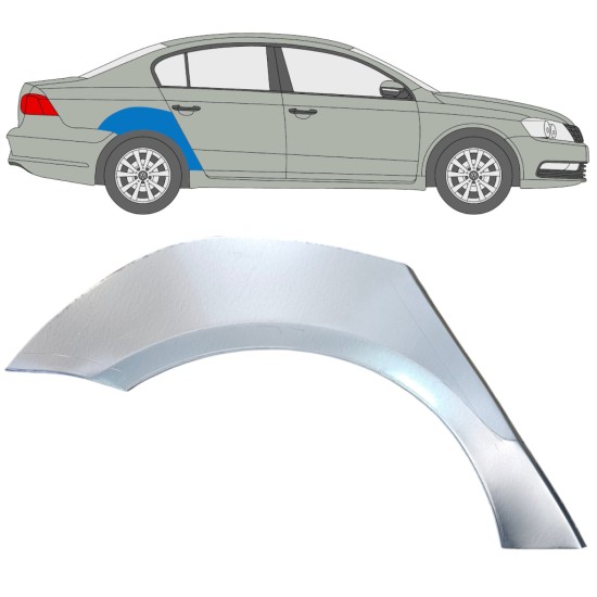 Reparatiepaneel achterspatbord voor Volkswagen Passat B7 2010-2015 / Rechts 16352