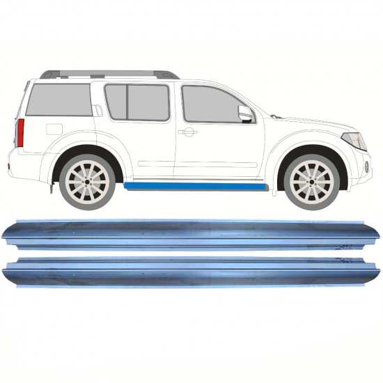 Reparatie dorpel voor Nissan Pathfinder 2004-2013 / Links = Rechts (symmetrisch) / Set 10365