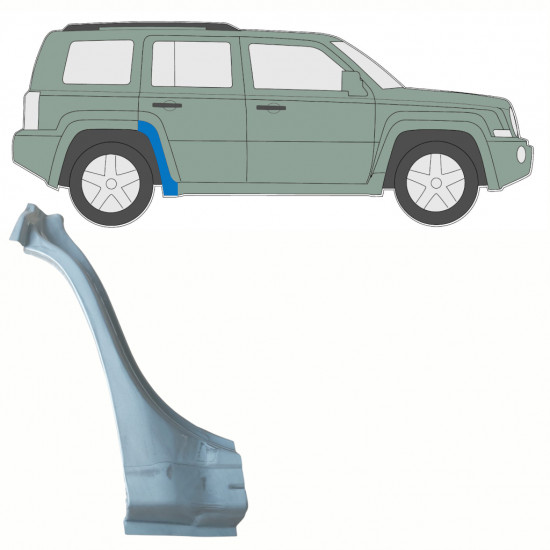 Reparatiepaneel achterspatbord voor Jeep Patriot 2006- / Rechts 10834