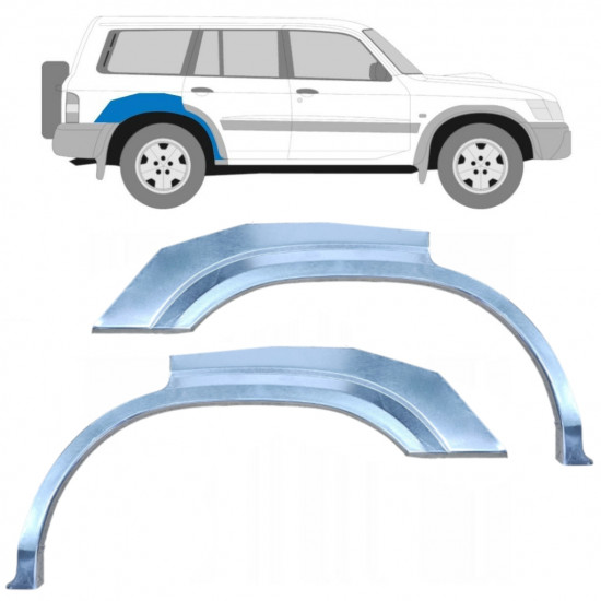 Reparatiepaneel achterspatbord voor Nissan Patrol 1997-2009 / Links + Rechts / Set 10283