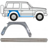 Reparatiepaneel dorpel + achterspatbord voor Nissan Patrol 1990-1997 / Rechts / Set 11540