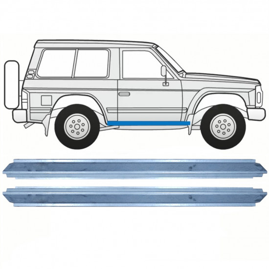 Reparatie dorpel voor Nissan Patrol 1990-1997 / Links = Rechts (symmetrisch) / Set 10465