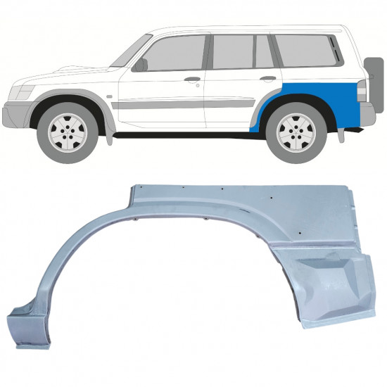 Reparatiepaneel achterspatbord voor Nissan Patrol 1997-2009 / Links 12758