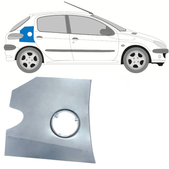 Plaatwerkdeel Benzinedopplaat voor Peugeot 206 206+ 1998-2012 15017