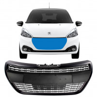 Zwarte grill voor Peugeot 208 2015-2019 ALLURE 7537