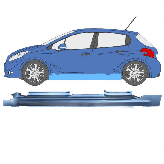 Reparatie dorpel voor Peugeot 208 2012-2019 / Links 11618