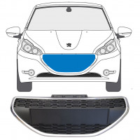 Grill voor Peugeot 208 2012-2015 9810