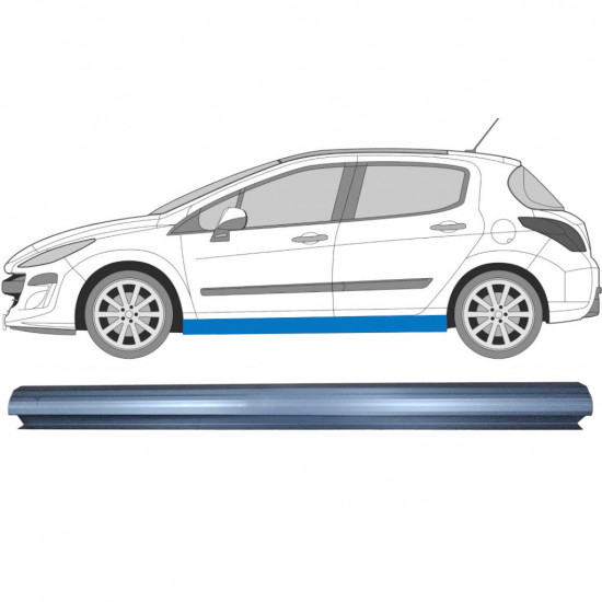 Reparatie dorpel voor Peugeot 308 2007-2013 / Links 6951