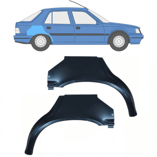 Reparatiepaneel achterspatbord voor Peugeot 309 1986-1993 / Links + Rechts / Set 10726