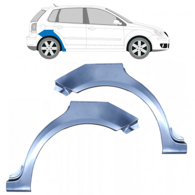 Reparatiepaneel achterspatbord voor VW Polo 2001-2009 / Links + Rechts / Set 9222