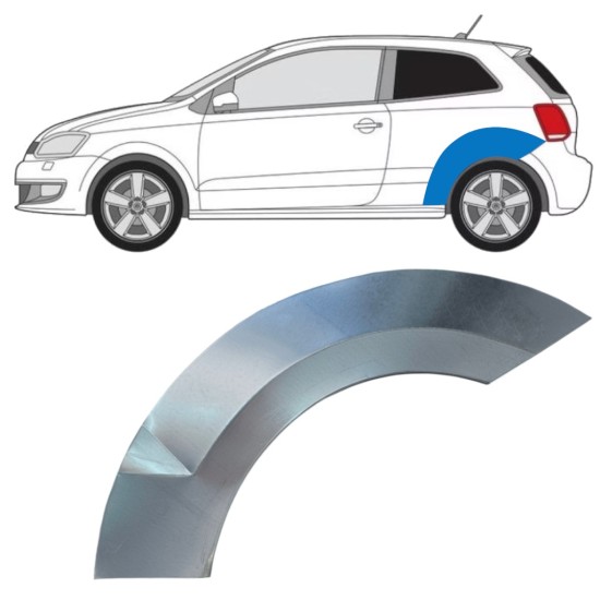 Reparatiepaneel achterspatbord voor Volkswagen Polo 2009-2017 / Links 16359