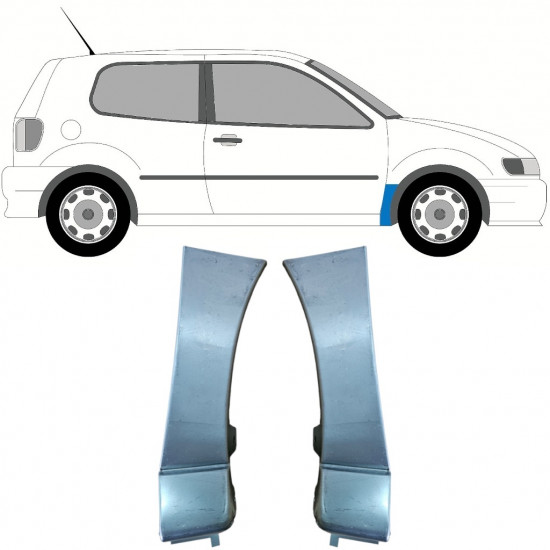 Reparatiepaneel voorspatbord voor VW Polo 1994-1999 / Links + Rechts / Set 10264