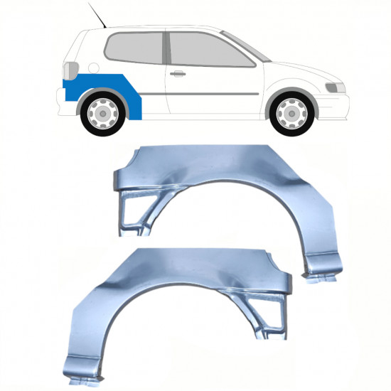 Reparatiepaneel achterspatbord voor VW Polo 1994-1999 / Links + Rechts / Set 10193