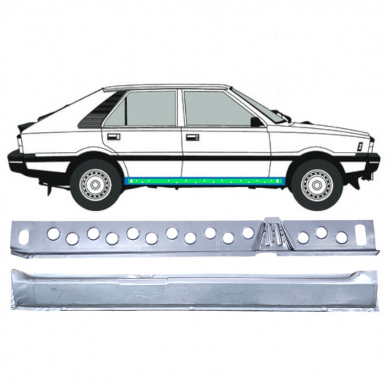 FSO POLONEZ 1978-2002 INTERN + BUITENSTE SET / DORPEL REPARATIEPANEL / RECHTS