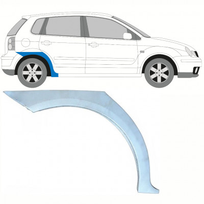 Reparatiepaneel achterspatbord voor VW Polo 2001-2009 / Rechts 10130