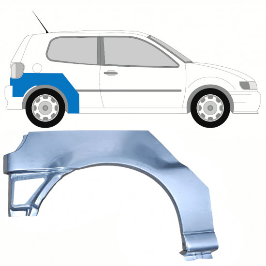 VW POLO 1994-1999 ACHTERSPATBORD REPARATIEPANEEL / RECHTS