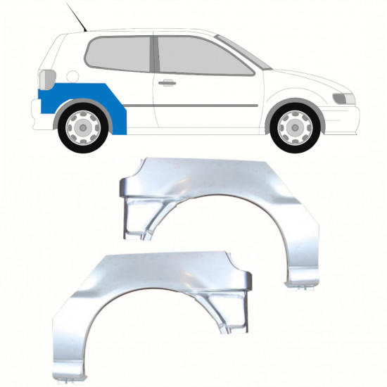 Reparatiepaneel achterspatbord voor VW Polo 1994-1999 / Links + Rechts / Set 10193