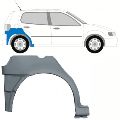 VW POLO 1994-1999 ACHTERSPATBORD REPARATIEPANEEL / MET VERLAGEN ACHTER DEEL / RECHTS