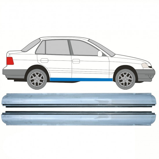 Reparatie dorpel voor Hyundai Pony Excel 1989-1995 / Links = Rechts (symmetrisch) / Set 10332