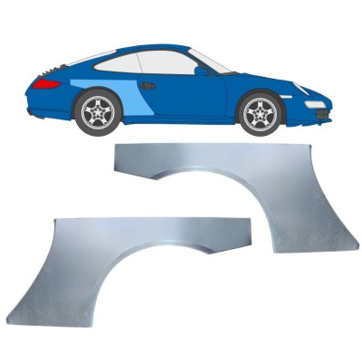 Reparatiepaneel achterspatbord voor Porsche 911 997 2004-2012 / Links + Rechts / Set 16381
